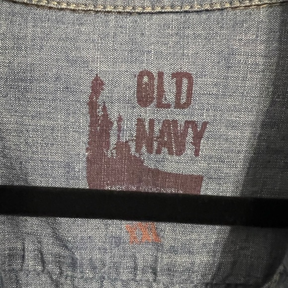 Old Navy Blue Denim Shirt - Picture 5 of 5